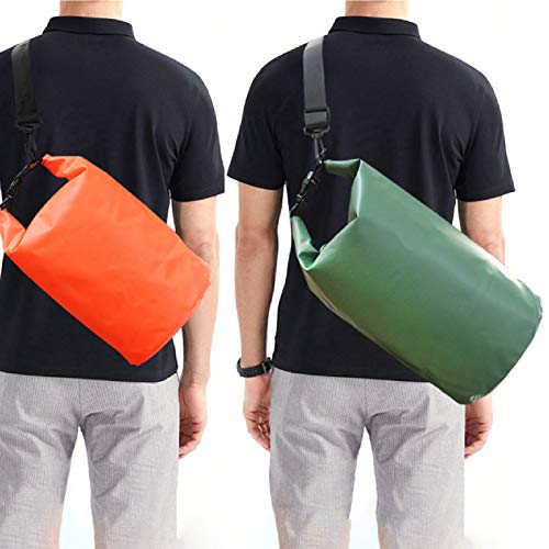 Bolsa balde, portátil 10/20L para pesca ao ar livre, bolsa de armazenamento de ombro - laranja 10L