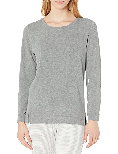 Image of HUE Women's Solid French Terry Long Sleeve Lounge Tee