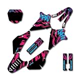 Black Blue Retro Firece Design Racing Graphics Kits fits DRZ 125 Years 01-07