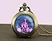 Produktbild Fashion Taschenuhr, Welt berühmte Schloss Taschenuhr Halskette, Bronze Schmuck