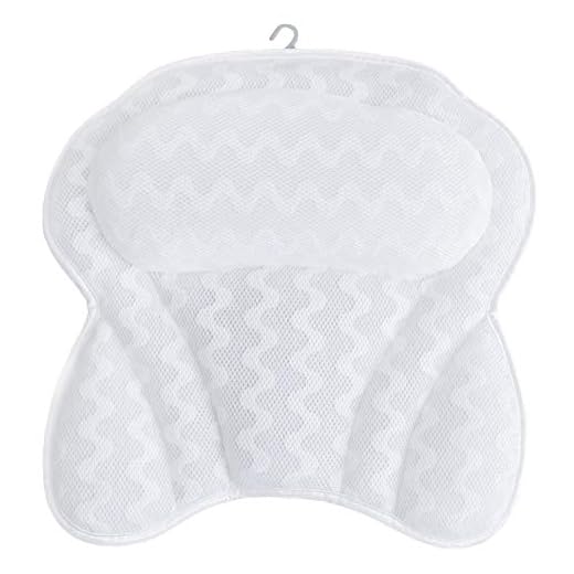 Bath Pillow By Soothing Company | Bathtub Cushion for Neck, Head, Shoulder and Back Support | Jacuzzi Hot Tub Headrest and Bath Tub Pillow Rest | Bath Accessories | Luxury Spa Comfort