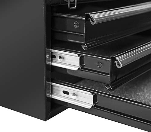 ROAD DAWG ATBD134D-BLACK Torin Rolling Garage Workshop Tool Organizer: Detachable 3 Drawer Tool Chest with Large Storage Cabinet and Adjustable Shelf, Black - Thumbnail 2