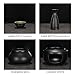 Sake Set with Warmer, KBNI Traditional Pottery Hot Saki Set 7-Piece including 1pc Candle Stove, 1pc Warming Mug, 1pc Sake Pot and 4pcs Sake Cups (Black&Green)