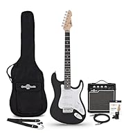 Everything a budding guitarist needs! Playing is easy thanks to the LA's comfortable neck and lightweight body Portable amp offers a 2-band EQ plus headphone output for quiet practice Includes spare strings, gig bag, picks, strap, cable and guitar tu...