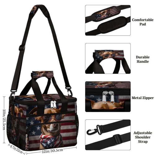 Husky Insulated Picnic Backpack Lunch Box for Women Men Picnic Basket Tote Lunch Bag Picnic Bag Portable Lunch Bags for Picnic, Beach, Work, Trip,Office, Camp Dog Puppy