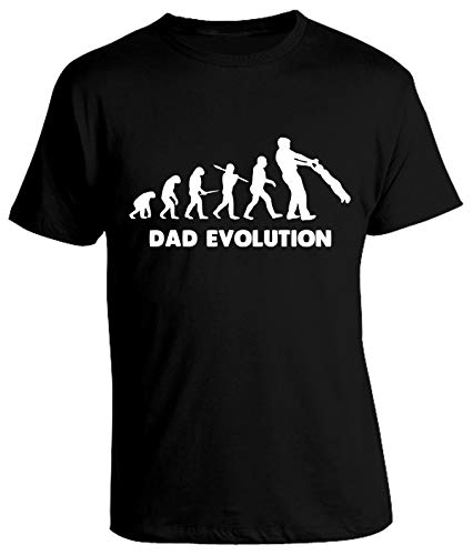 T-Shirt Festa Del Papà 'Dad Evolution' – Idea Regalo Umoristica, 100% Cotone, Vestibilità Regolare