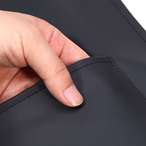 VWELL Rubber Vinyl 41.5'' Waterproof Apron for Men Women, Dishwashing, Chemical Lab Work Apron Butcher Apron PVC Grooming Apron