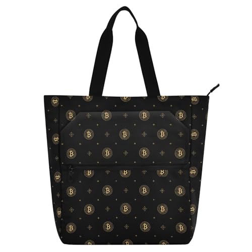 Bolsa de mano para libros infantiles de alta resistencia con diseño Bitcoin