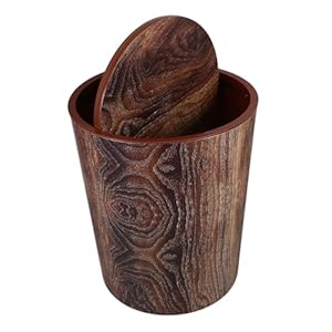 HEALEEP Holzimitat Badezimmer-Mülleimer Größe L