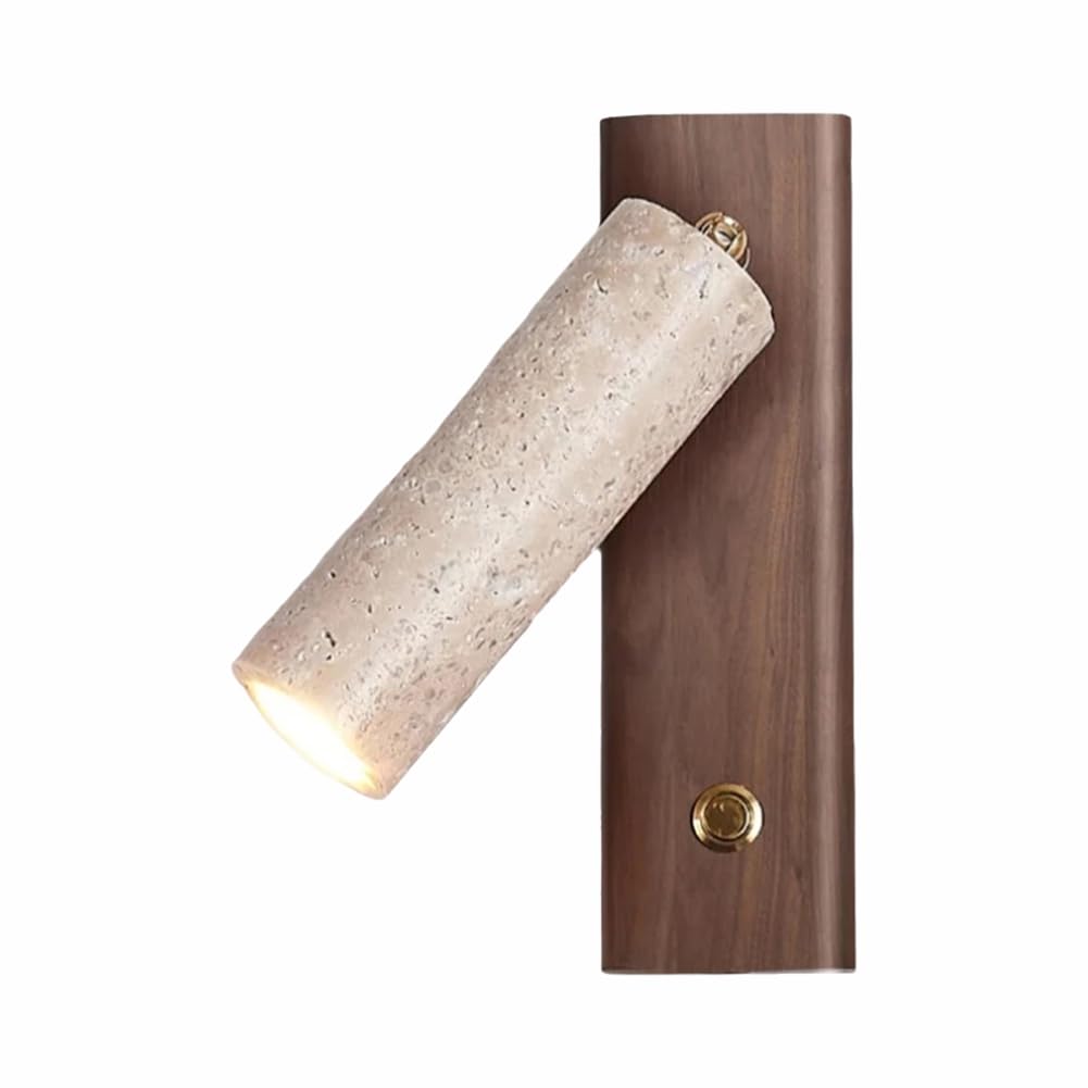 Hndhbfgrt Yellow Wabi-Sabi Travertine Stone Wall Lamp for Elegant for Home Decor Lighting Design