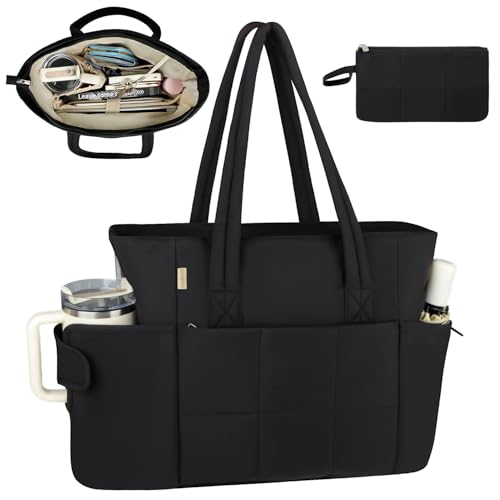 Sambois Puffer Tote with Cup Holder