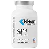 Klean ATHLETE Klean Zinc | Support for Immune System Function | NSF Certified for Sport | 100 Chewable Tablets | Natural Orange Flavor