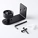 Barn Door Floor Guide Stay Roller, Fully Adjustable With Longer Slot, Black Powder Coated, Flush With Floor Wall Mount Bracket, Bearing In Wheel To Ensure Ultra Smooth Slide