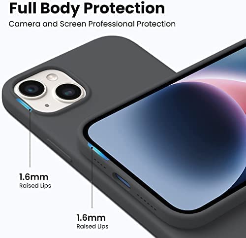 Image of DIZORO Silicone Back Case for iPhone 14 Plus, Soft-Touch Phone Microfiber Silicone Back Cover for iPhone 14 Plus-Grey