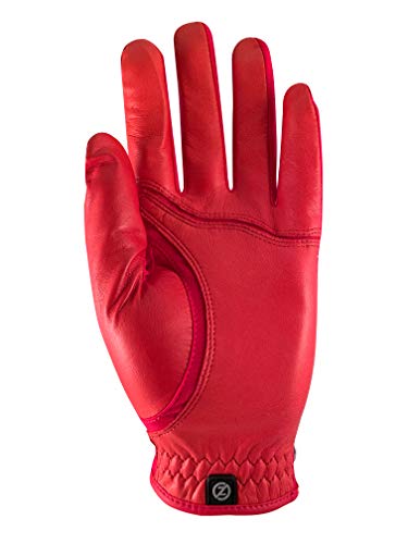 Zero Friction Americana Cabretta Elite Golf Glove, Red, Lh, Universal-Fit #TOP1