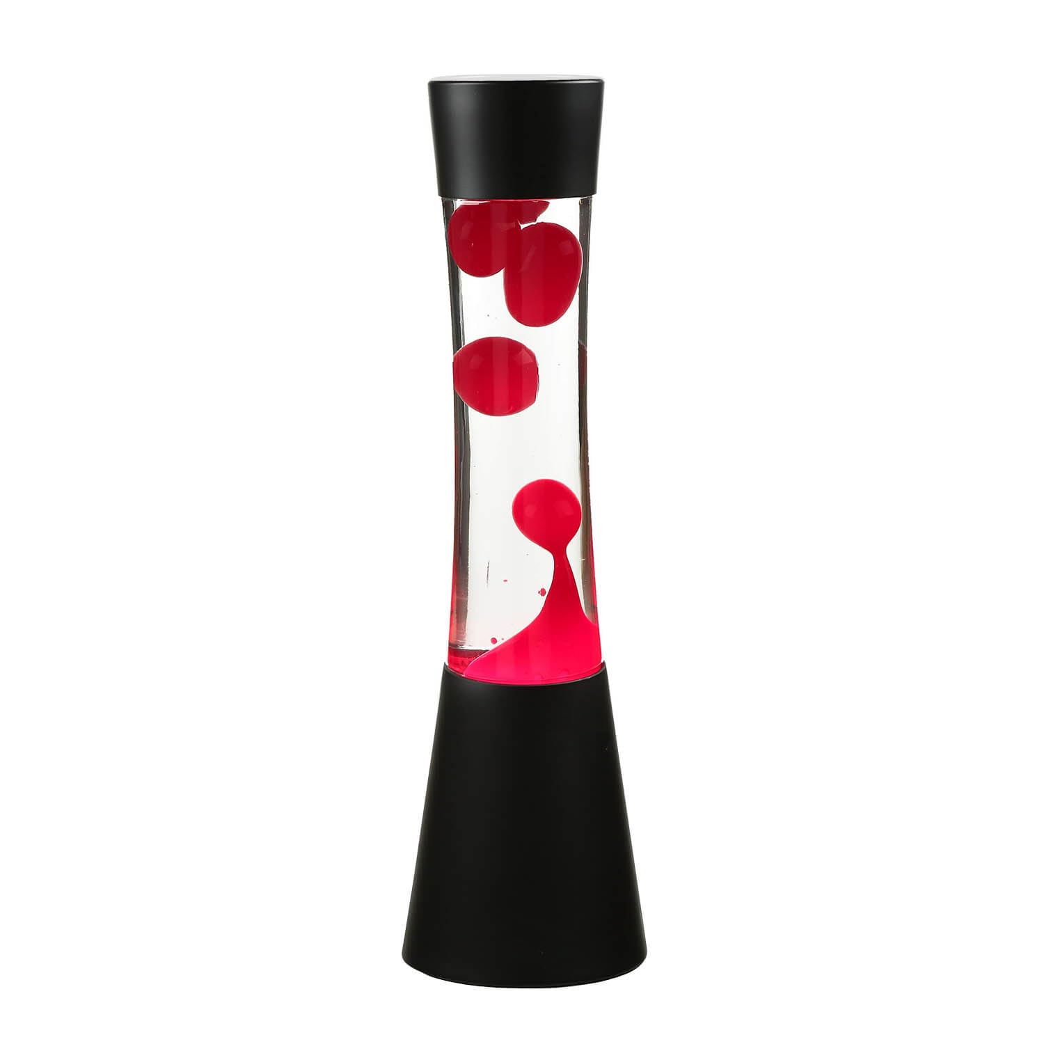 Retro lavalamp rood wit, krachtig, decoratief, 39,5 cm, inclusief