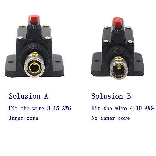 Image of ZOOKOTO 12V-24V DC 100A Car Audio Inline Circuit Breaker Reset Fuse Holders Inverter for Stereo Switch System Protection 100 Amp