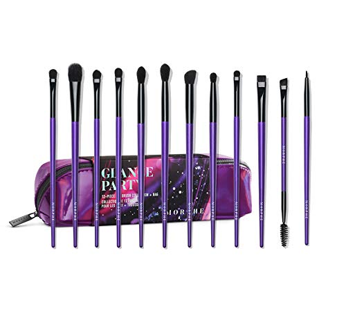 Morphe Brush Set Glance Party 12 Pc Eye Brush Collection With Bag