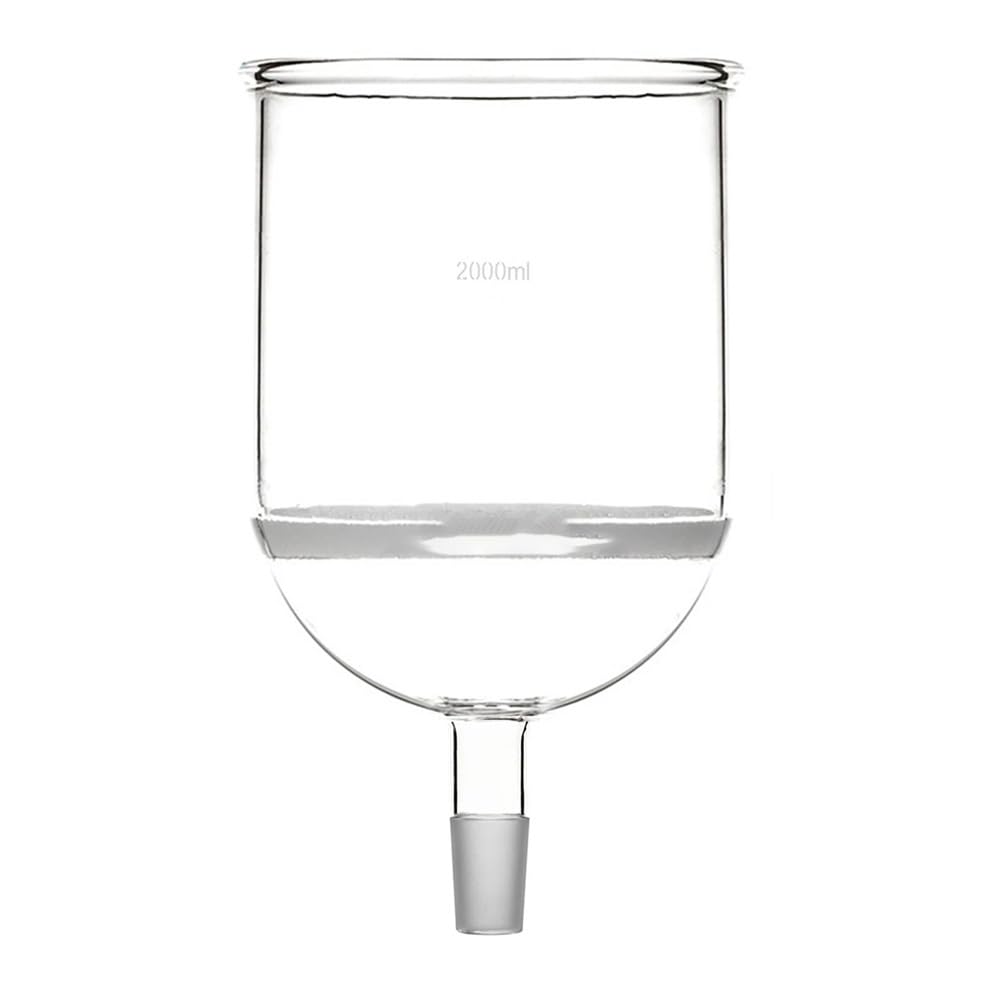 Équipements et fournitures de laboratoire Entonnoir Büchner 2000 ml 24/40, noyau 3#, matériel de laboratoire à joint rodé en verre 2 L