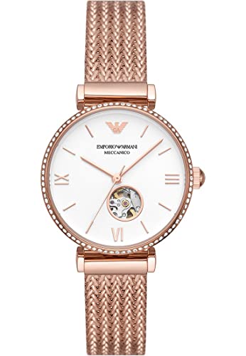 Emporio Armani Damen Automatisch 3 Zeiger Uhr mit Armband AR60063