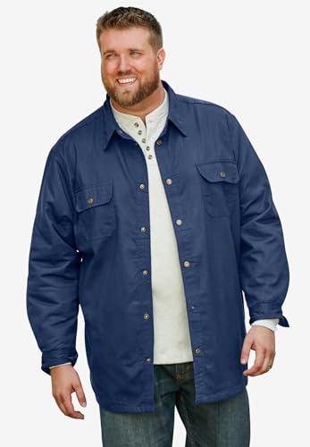 Boulder Creek by Kingsize Men's Big & Tall Flannel-Lined Twill Shirt Jacket3