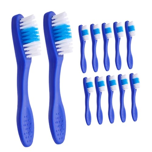 TOPBATHY 12 Piezas Cepillo de de prisión Perchas en Miniatura cepillos de para el Cabello Cepillo Corto Cepillo de Viaje Cepillo de Manual Nylon Blue