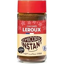 Leroux Instant Chicory Coffee 100% Roasted Chicory from France, Caffeine Free Coffee Substitute, Pure French Chicory Powder, Produced for Think Distributors, 7 oz