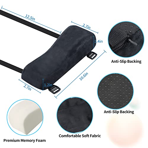 Wjcjtjl Chair Armrest Pads, Memory Foam Chair Cushions For Office Chair, Gaming Chair Arm Rest Covers For Elbows And Forearms Support, Arm Pads For Desk Chair, Compter Chair, Wheelchair (2 Pack) #TOP4