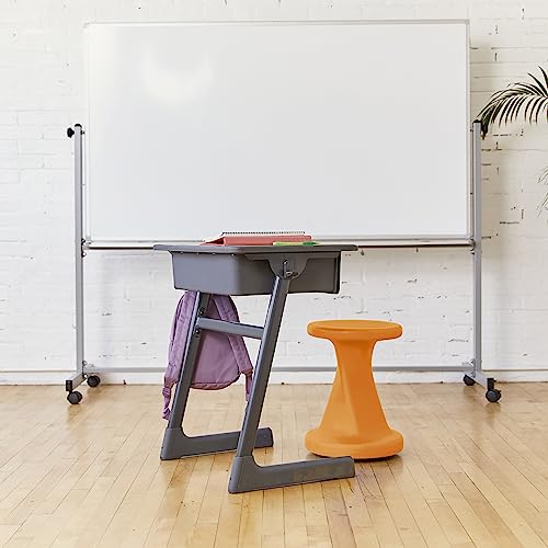 Image of ECR4Kids Twist Active Wobble Stool, 18in Seat Height, Classroom Furniture, Orange