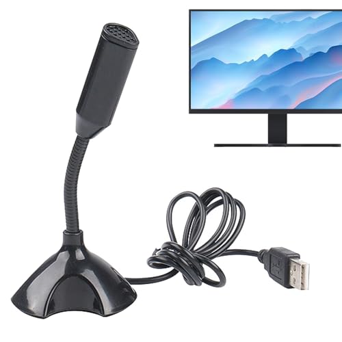 Micrófono para portátil Plug and Play, micrófono omnidireccional, grabación de campo, micrófonos USB de PC para cantar, para conferencias, juegos, chat, podcasting
