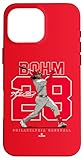 Number and Portrait Alec Bohm Philadelphia MLBPA Case for iPhone 16 Pro Max