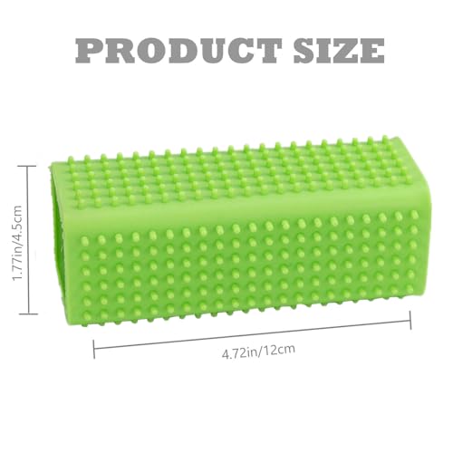 Image of 2 Pieces Pet Dog Cat Hair Remover, Block Roller Cleaner, Hollow Silicone Cleaner Brush for Sofa, Car Interiors, Furnishings, Carpets, Bedding or Any Fabric (Yellow, Green)