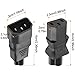 DKARDU IEC C14/C13 to C5/C6 Cloverleaf Power Adapter for Kettle, 3 Pin Male Female IEC320 AC 250V 10A Plug Socket Connector Converter for Laptop UPS Monitor, 2 PCS