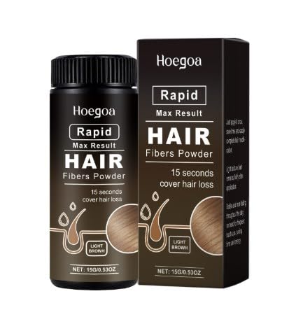 Polvo para el cabello de color marrón claro. El polvo de tono para el cabello embellece la frente y proporciona un peinado refrescante y duradero. HzN788 (negro, 9,3 cm)
