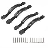 Paquete de 4 asas de transporte para kayak, correa de cincha de montaje lateral resistente con tornillos, agarre de repuesto antideslizante para canoa, barco, mango universal para maleta, caja de