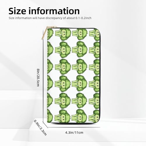 Cute Cartoon Cauliflower A Print Wallet Women, Leather Bifold Multi Card Wallet, Long Purse Women's Wallets2