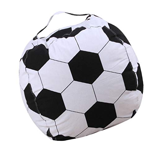 Zerodeko Kinder-Fußball-Sitzsack-Bezüge Fußball-Bedruckter Sitzsack-Stuhl-Sofa-Bezug Plüschtier-Halter Und Organizer Für Spielzeug-Kleidung Steppdecke