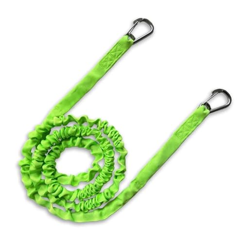 Double Buckle 3 Feet 304 Stainless Steel Elastic Dock Rope Ship Bungee Jumping Line Boat PWC Kayak(Green)