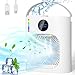 Produktbild Mobile Klimaanlage, 4 in 1 Klimaanlage Mobil mit Kühlen Nebel, 900ml Tragbarer Mobile klimagerät Mini Air Cooler, USB Ventilator Schreibtisch mit 3 Geschwindigkeiten, 7 Farben Licht, für Zuhause/Büro