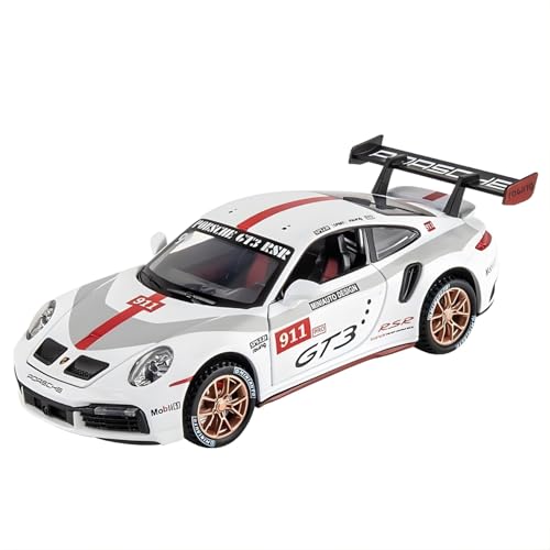 Image of Die Cast Porsche Car Toy | 1:32 Scale Metal Diecast Model Car for Kids with Openable Doors, Light & Engine Sound | Pull Back Action Realistic Collectible Vehicle Boys Toys for Kids