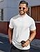 COOFANDY Mens Mock Neck Shirts Casual Short Sleeve Basic T-Shirts Regular Fit Pullover Tees, White, X-Large