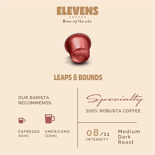 Image of ELEVENS COFFEE | Explorer's Pack | Specialty & Single Origin Coffee Capsules | 100% Arabica & Robusta | Medium, Dark & Medium Dark Roast | Intensity 7, 8 & 10 | Compatible with Nespresso (Pack of 1)
