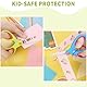 Vutyvve Kids Scissors. Blunt Tip Safety Children’s Craft Scissors, Soft Grip, for Home and School, for Children 3 Years or Older, Pink, Blue, Fruit Green 6 Pairs
