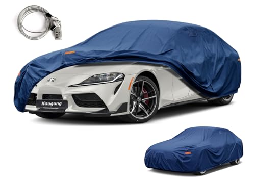 Image of Kaugung Heavy Duty Car Cover Custom Fit Toyota Supra (1993-2025), Waterproof All Weather Resistant Outdoor Sun Rain Dust Snow Protection with Anti-Theft Lock. (USA Warehouse, Within 3-7 Days)