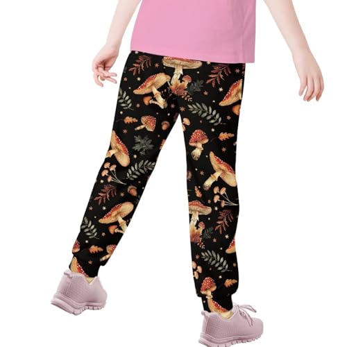 Girls Joggers Pants High Waisted Sweatpants with Pockets Stretchy Running/Hiking Trousers 4-15Y3