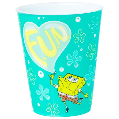 Image of Silver Buffalo SpongeBob SquarePants 4 Piece Plastic Mini Cup Set Featuring SpongeBob SquarePants and Patrick Star, 1.5 Ounces