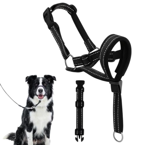 Halti für große Hunde Antizuggeschirr für Hunde Anti Zieh Geschirr für Hunde Maulkorb Hundehalfter Verstellbar Sicherheitsausrüstung für Hundetraining Verstellbares Design für Komfort