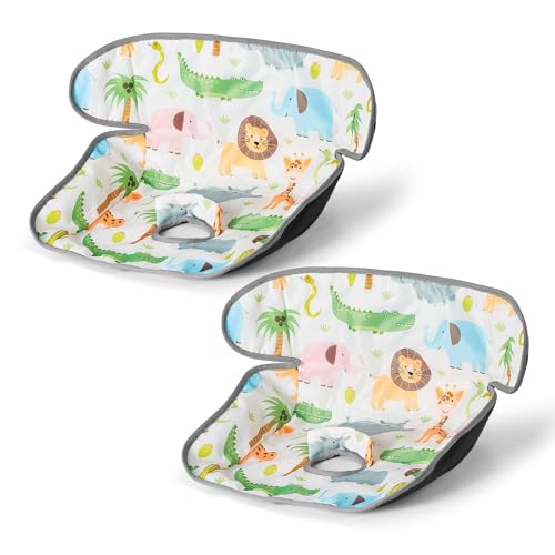 Image of VerveBaby Car Seat Protector for Potty Training 2 Pack - Waterproof Carseat Liner Potty Training Cover,Baby Infant Piddle Pads for Carseats Strollers,Anti Slip Backing Strollers Protector Toddler,Zoo