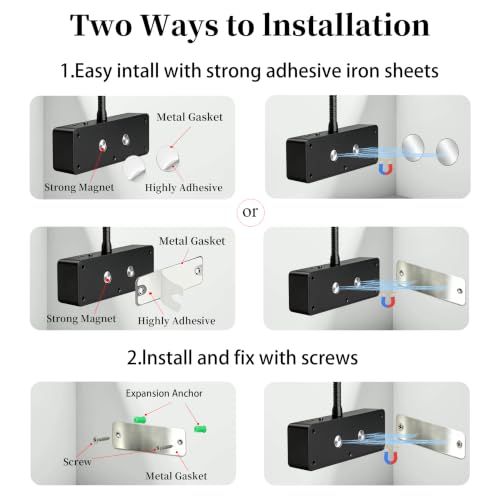 Image of MIOBLUE Picture Light for Wall, 4800mAh Rechargeable Wireless Remote, 15in Dimmable Timer LED Art Display Light with 3 Color Modes for Gallery, Dartboard, Living Room, Bedroom, Hallway-Black