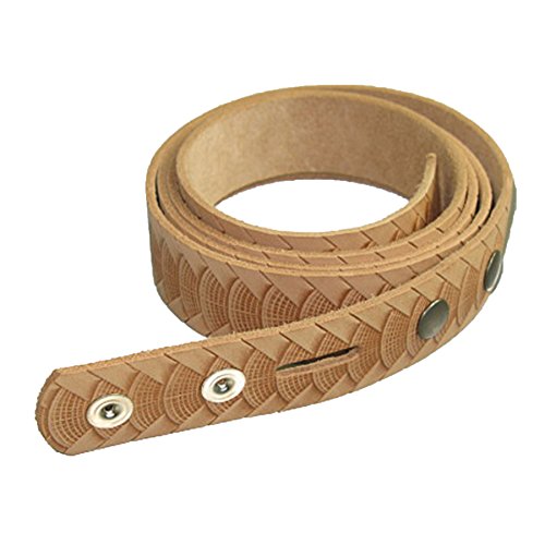 Zelikovitz Embossed Reptile Weave Belt Blank Vegetable Tanned Cowhide (1-1/4")3